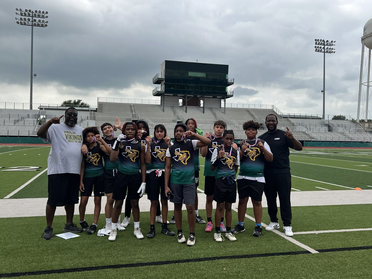 What a day to be a Strickland Viking!  We want to congratulate our 7th boys on their success at the Lake Dallas 7on7 tournament. Huge thank you to the parents for helping out to make this possible at both the 8th and 7th grade level! 
#GoVikings
#PVO