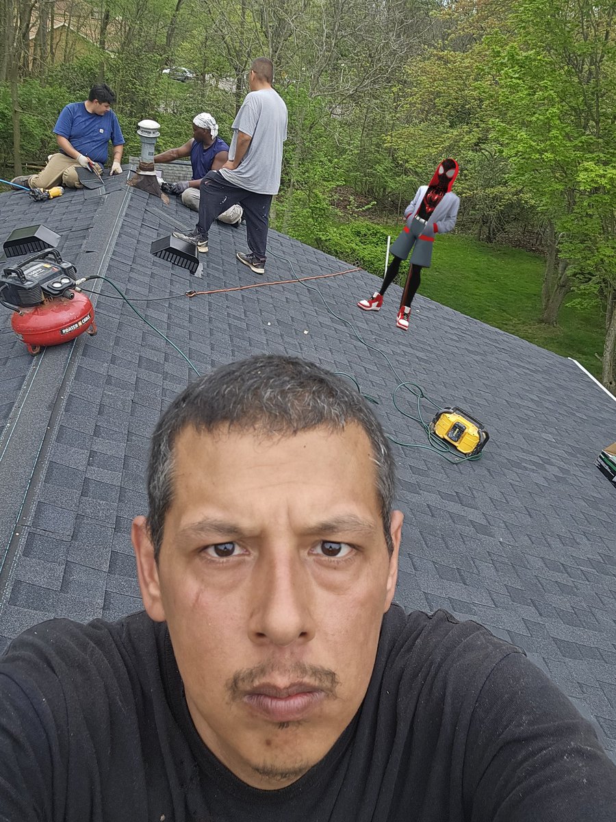 Roof done in one day thanks to spiderman