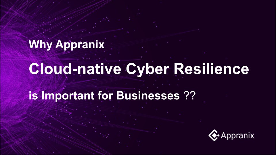 Why Appranix Cloud-native Cyber Resilience is Important for Businesses. Find out more zurl.co/dpwQ #CloudResilience #CyberResilience #RansomwareRecovery #DisasterRecovery #Backup #BCDR #Multicloud