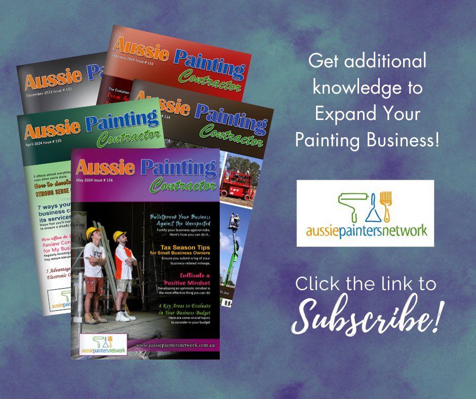 Have you checked out our latest magazine?
Click here to subscribe - zurl.co/DDry
#APCSubscription
#AussiePaintersMagazine
#AussiePaintersNetwork
#AussiePainters
#PaintersinAustralia
#paintingbusiness
#PaintingTrade
#PaintingandDecorating