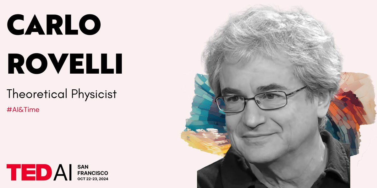 Carlo Rovelli, one of the 100 most influential global thinkers, philosopher of science, theoretical physicist, known for his work on loop #quantumgravity, on the nature of space & time will speak at #TEDAI2024 about #GenAI & our perception of time. Join us tedai-sanfrancisco.ted.com