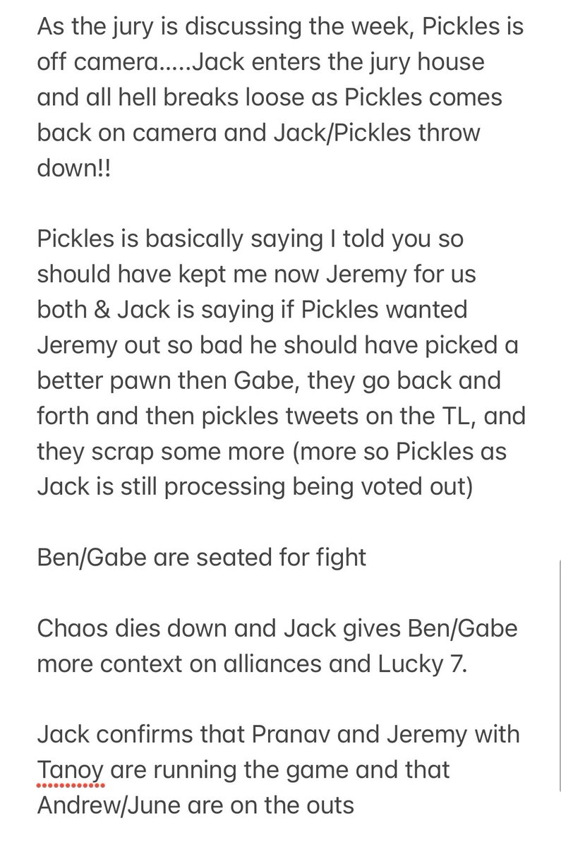 StanBrotherGame's tweet photo. Our #StanBrother jury moderator Jed took notes of what was happening at the jury house throughout the season!
Check out this thread below to see what the jurors have been thinking ⬇️ https://t.co/UFBkNmYBds