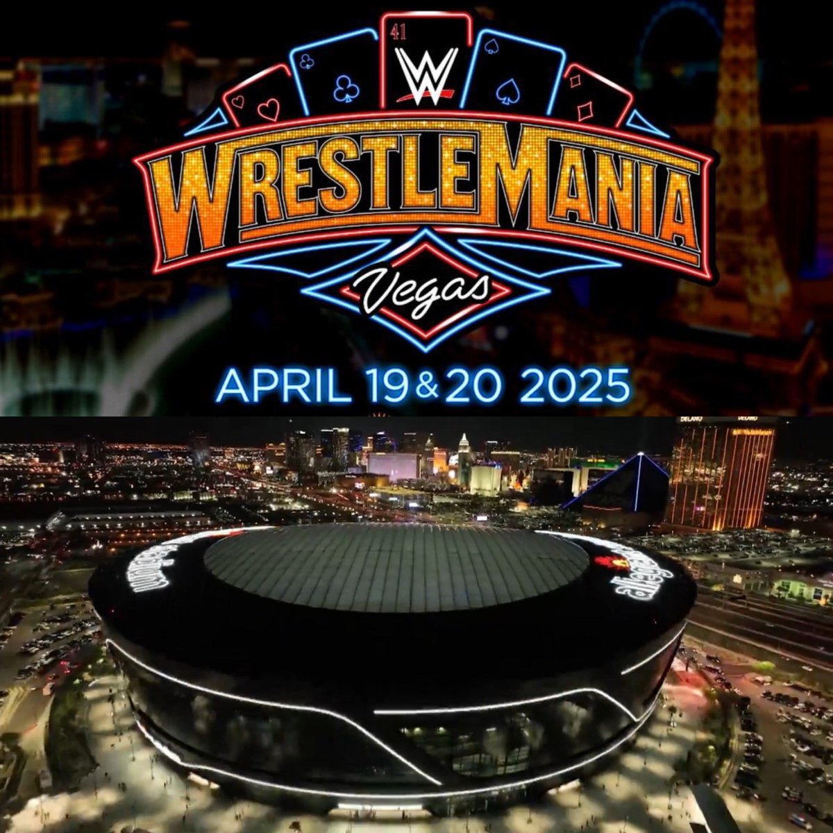 WrestleMania 41 is officially headed to Las Vegas.

Happy?