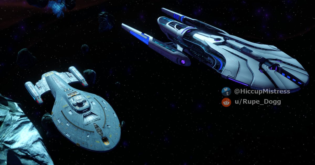 When #StarTrekOnline first added the Dyson ship, I honestly thought it was either a refit to Voyager or a Voyager-A, which seemed implied in-story; its under command of Tuvok for Delta Quadrant shenanigans and has a vaguely Intrepid configuration. Wasn't aware of the