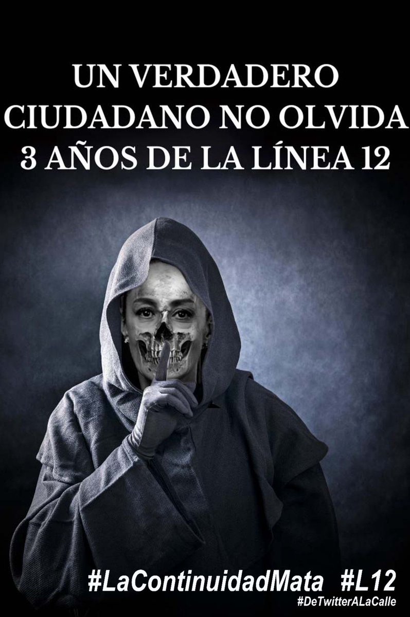 La falta de mantenimiento al #MetroCDMX es un riesgo latente en la CDMX.

Tus muertos te seguirán #ClaudiaAsesina
#3DeMayoNoSeOlvida

Claudia la asesina de México.