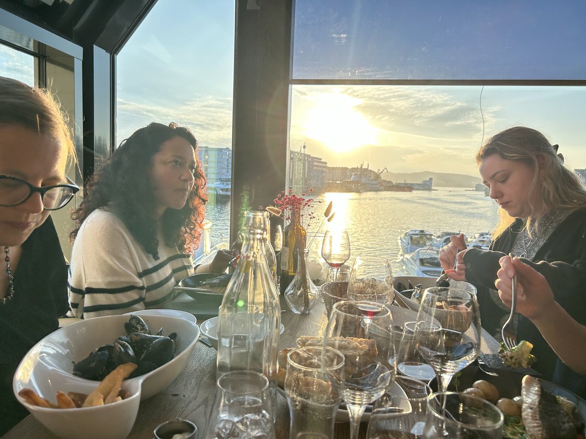 KundakovicLab's tweet image. Greetings from #Bergen , Norway! Would travel anywhere for an opportunity to chat and dine with ⁦@LiisaGalea⁩ &amp;amp; ⁦@CognNeuroend⁩ ! 😊 What a great evening with a view and good food … looking forward to #OSSD2024 !