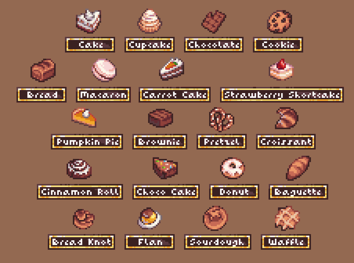 Collection of food and produce~🍲🥩🌽

These are from my Farm to Market icon pack, let me know what you'd like to see and I'll add them to it!

You can check out this pack and many others on my itchio!