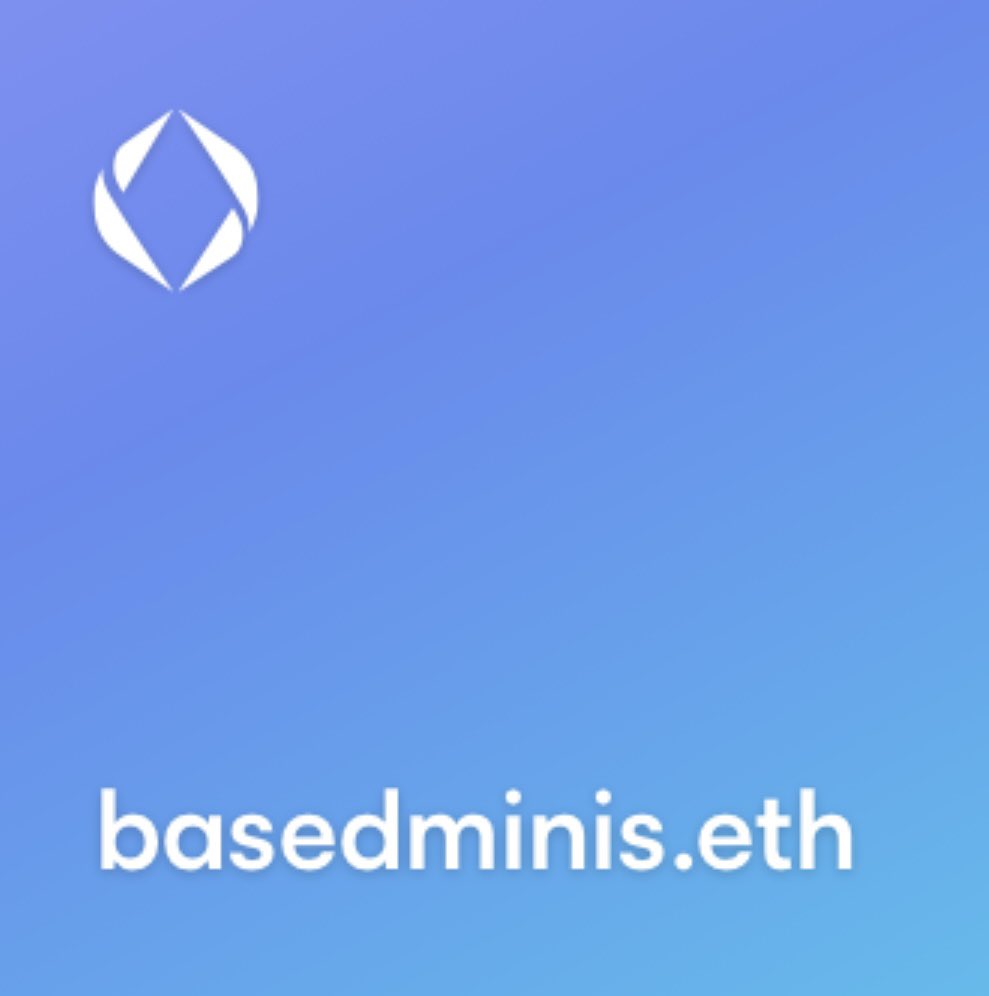 Just sayin @BasedMinis are building an army right now. To get their forever web 3 identity now for just 0.35 and spread subdomains to the pfp would hit next level 🔥. Also the sales bot marketing. It’s a steal tbh