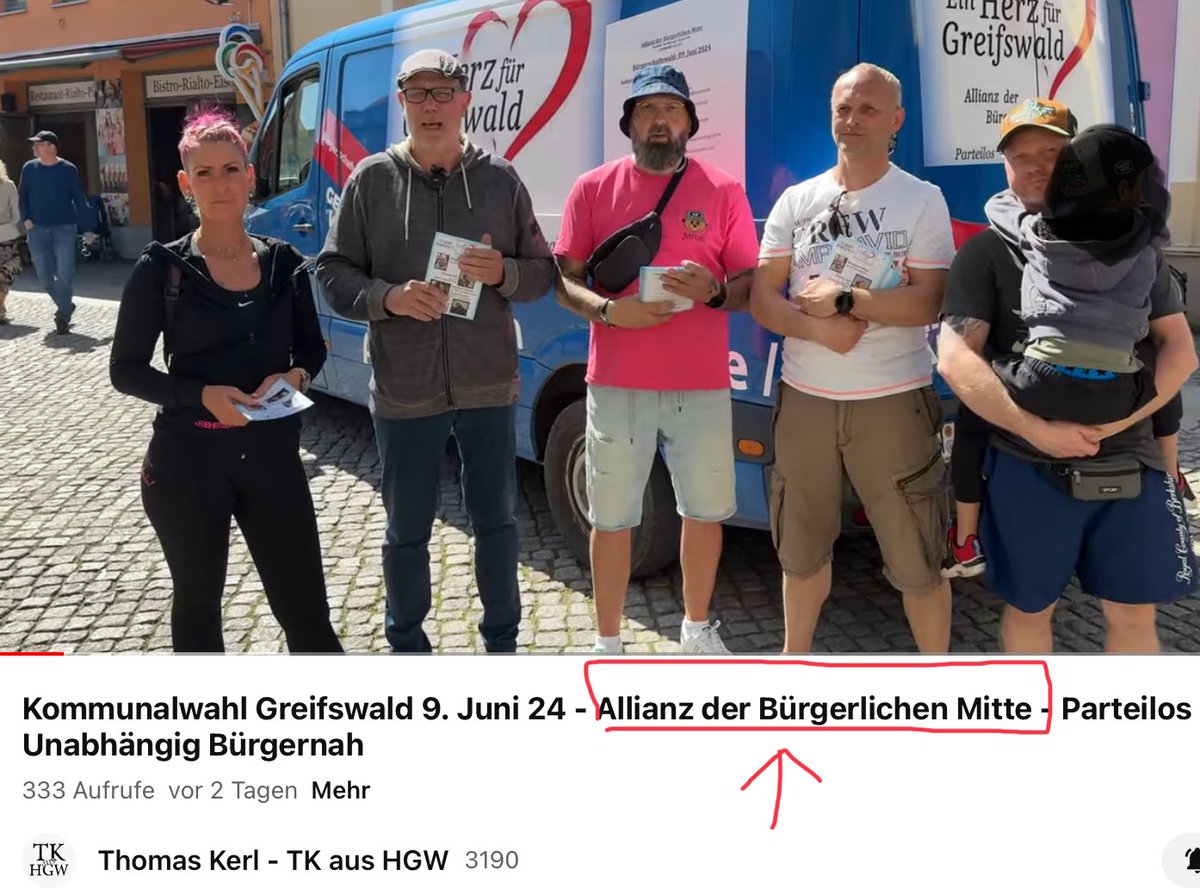 Das Bündnis der Faschistenfreunde aus #Greifswald nennt sich übrigens „Allianz der bürgerlichen Mitte“.
#NoJoke
🤪