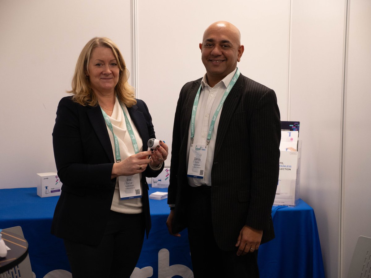 YourBio Health focus has always been to make blood collection accessible to all and most importantly make it as pain-free as possible Thank you Sanjay Gohil & Ros Barker for this photo taken at #GIANT2023👌 We are looking forward to see you at #GIANT2024👇 giant.health