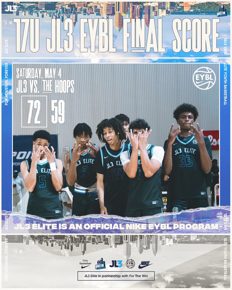 𝗧𝗛𝗜𝗦 𝗢𝗡𝗘’𝗦 𝗙𝗢𝗥 𝗧𝗛𝗘 𝗛🤘🏽 JL3 handles the Hoops. Next up at @NikeEYB Session 2: 🗓️ Sun., May 5th 🆚 Drive Nation ⏰ 12:30 PM 🔗 NIKEEYB.com #JL3 | #EYBL