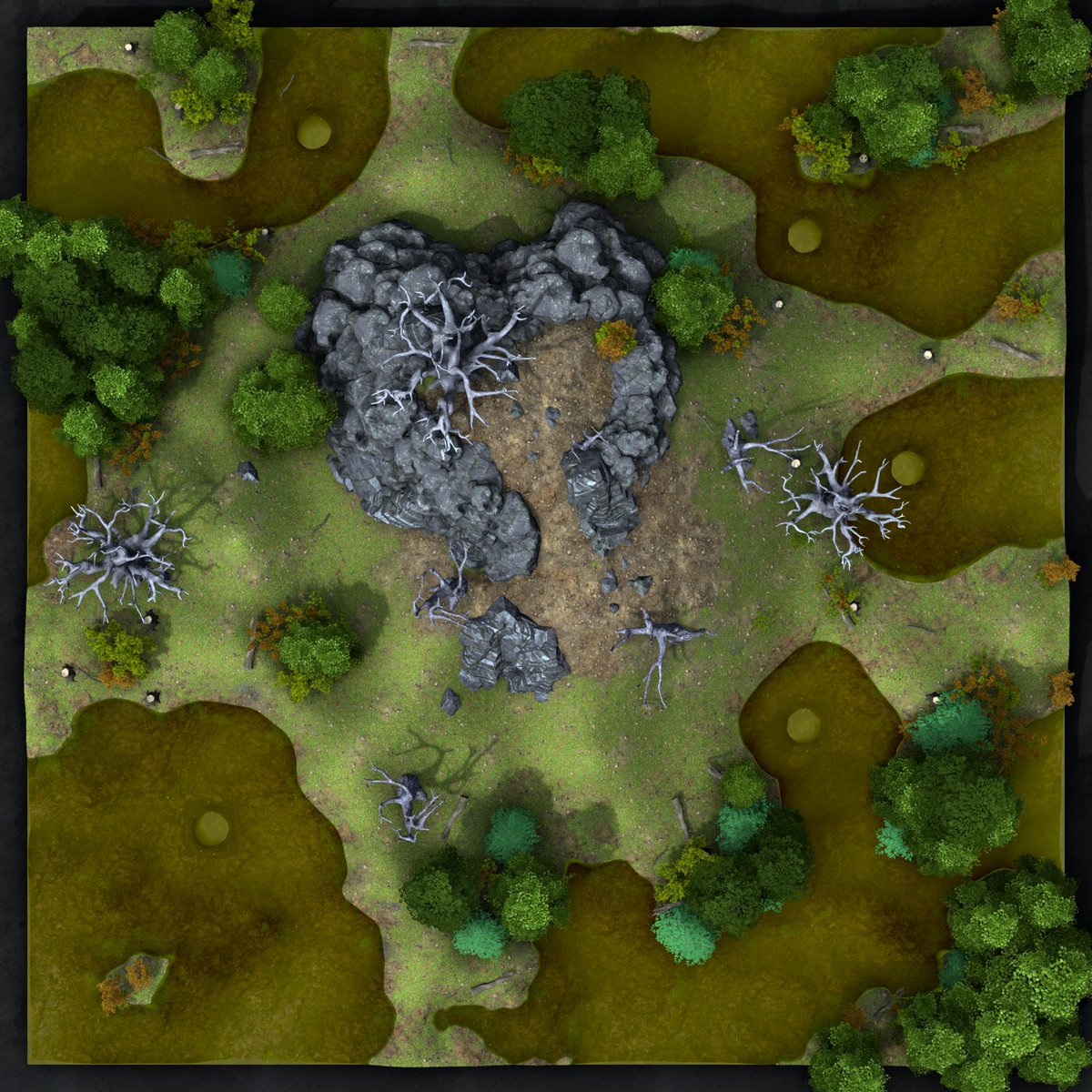 Arch_Novarias's tweet image. Day 630 and 631 - I'm so bad at this, lol. Consistantly tweeting on the daily is rough for me. Catch up time: Yesterday's swamp map and a kitten! All the things. Grid Size 42x42 follow up burrow for this map on Monday.