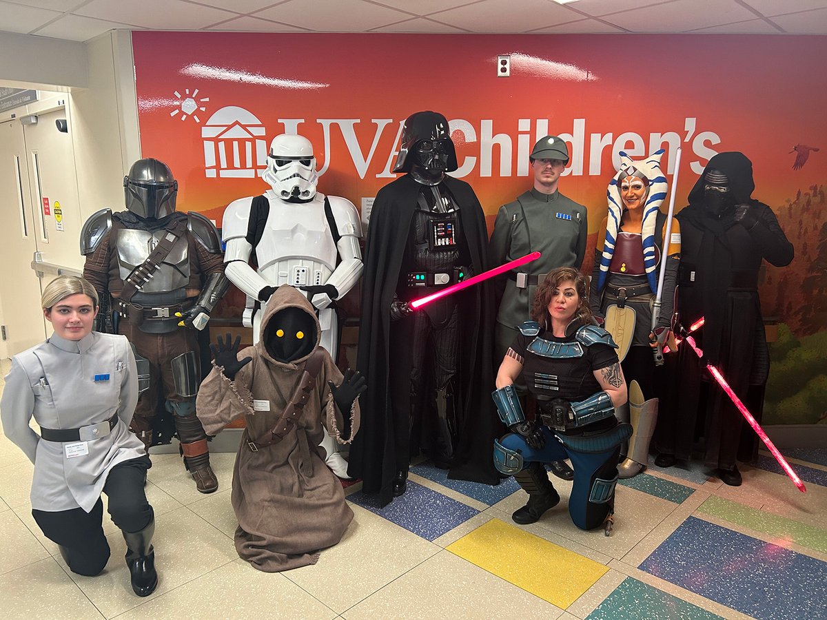 We're grateful to the @501stLegion members who celebrated #StarWarsDay with #UVAHealthChildren's patients, including 4-year-old Meredith Lopez. @UVA_PICU @UVaNICU #Maythe4thBeWithYou