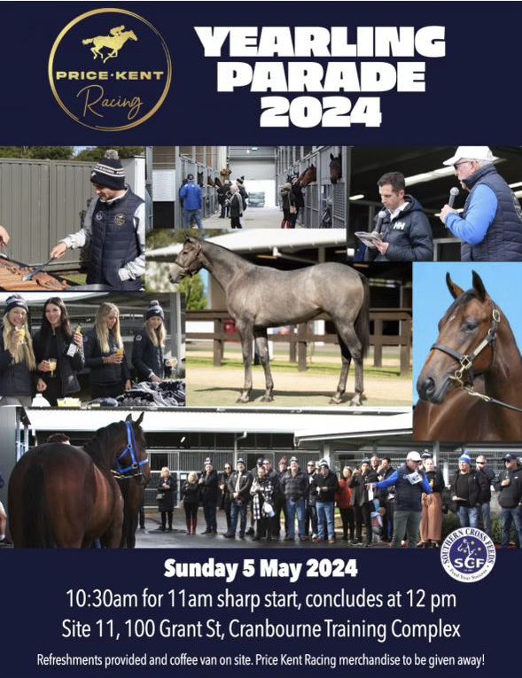 Don’t forget our yearling parade is today!! Looking forward to showing some of our quality yearlings from the recent sales! Along with beer, mimosa’s and sausages on arrival!! What a way to start your Sunday!! 🥂🌭🍻🐴