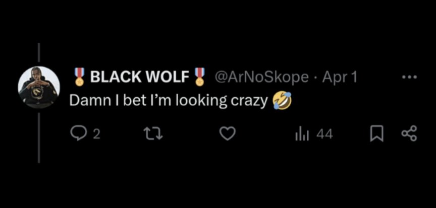 @ArNoSkope that’s how it....whatttt??

smokin on that wolfpack for a month & lil bro still struggling with coherency 😂 no more parties my boy. go to the library 😆

prob why ain’t no engagement around here 😭 why you losing 100’s of followers? pathetic. 𓁿 #pay2play #bots