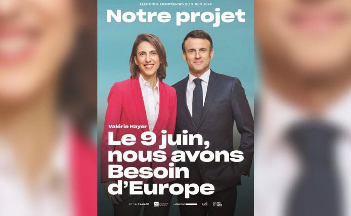 En posant sur une affiche électorale, le Pt de la Rép viole non pas la lettre mais l’esprit de nos lois sur la place du Chef de l’Etat. Si la liste Hayer perd, ce sera un désaveu politique et personnel avec une obligation d’en tirer les conséquences. Le 9 juin VOTONS LE DEHORS