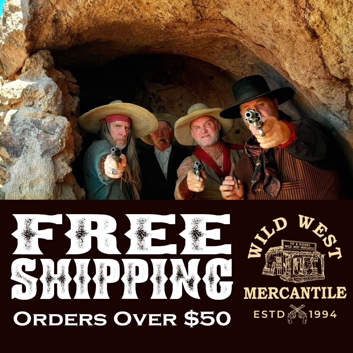 Whoa Parder! Don't Miss FREE Ground Shipping🚚 Discount automatically applied on all orders over $50. International customers get 50% Off Shipping✈️
Shop Now: bit.ly/2ZdGxzm
#wildwestmercantile #westernstore #singleactionshootingsociety #westernwear #reenactors