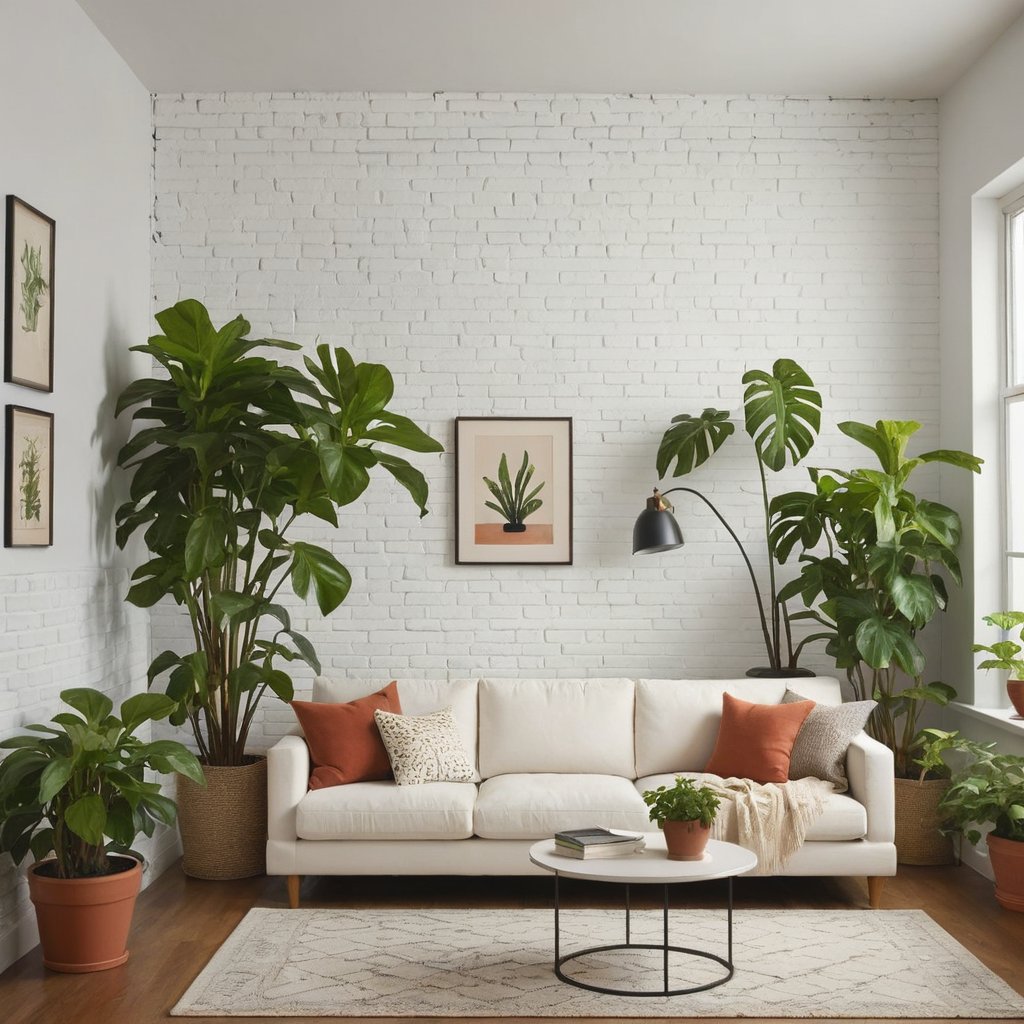 🌿 'Lush living space: white brick & greenery' 🌿 @pixcleaner image-generation to try pixcleaner.com/image-generati… 

#Pixcleaner #LivingRoomDecor #InteriorDesign #HomeInspiration #PlantDecor #Greenery #HomeStyle #CozyLiving #ModernLiving #DecorIdeas #RoomDecor