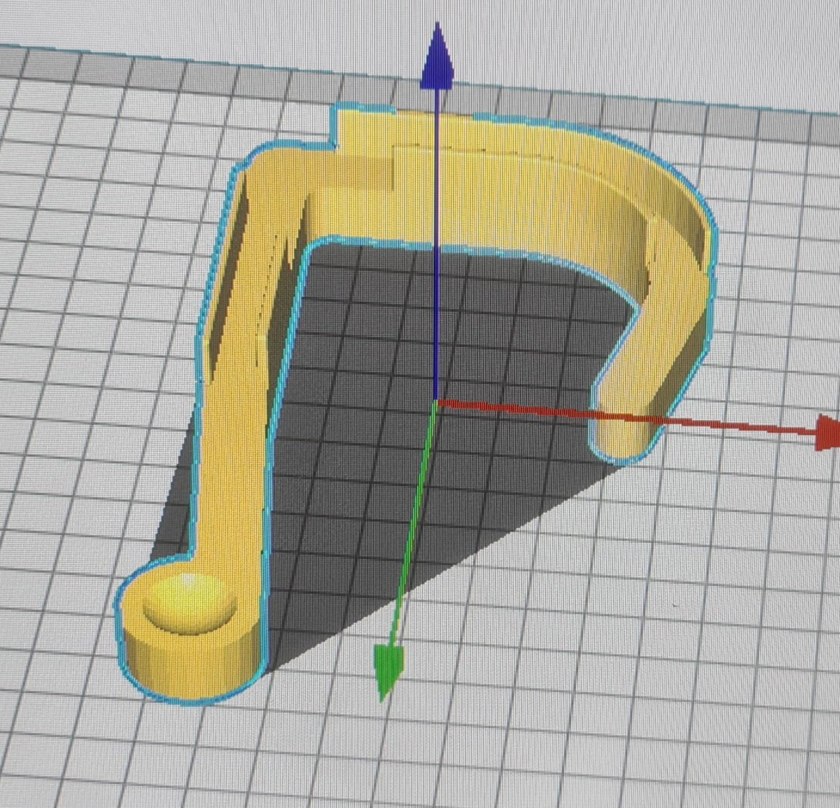 Sinds ik er een beetje bekend mee ben, gebruik ik mijn 3Dprinter vooral voor nuttige zaken. Wat niet past, pas ik aan. Wat niet bestaat, maak ik zelf wel.

Dit is een WC-klem voor mijn dialyse uitloop-kabel. Het is echt niet te geloven wat al bestaat!
#3Dprinting