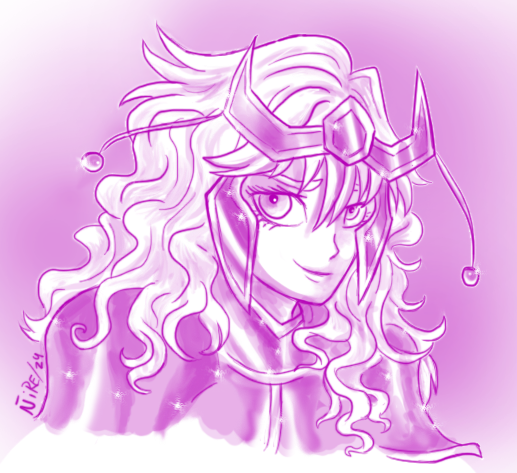 FfNotho's tweet photo. Very quick warmup sketch of Necromancer Charlotte, my avatar character. She's a lesbian (no HC, she's a lesbian for real)
#StsFanwork #SaintSeiyaDarkWing #StsDW #Spectre https://t.co/e0SLCbl1pv