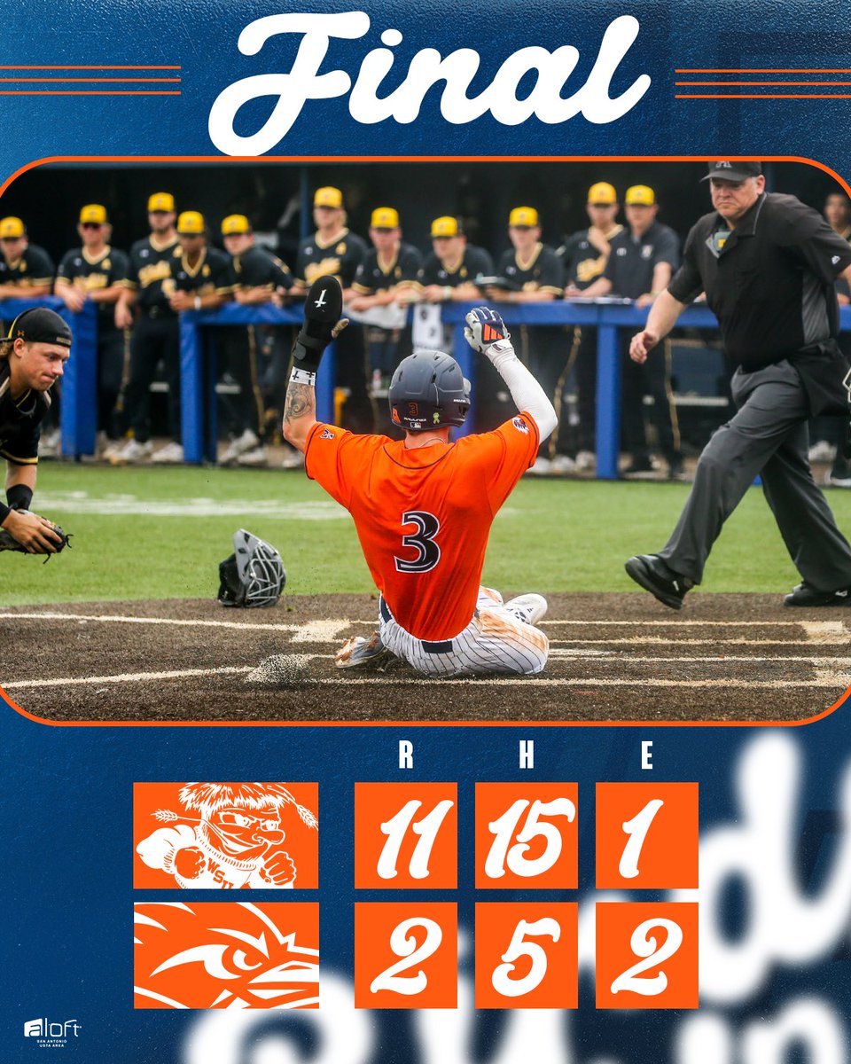 Final from today's first game. Second game of the DH will start in approximately 40 minutes. #BirdsUp 🤙 | #LetsGo210