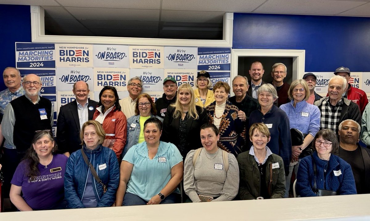 It was great to be in Dover today with my friend @chriscoonsforDE to celebrate the opening of the 11th @NHDems office. We’re ready to elect Democrats up and down the ballot in November!