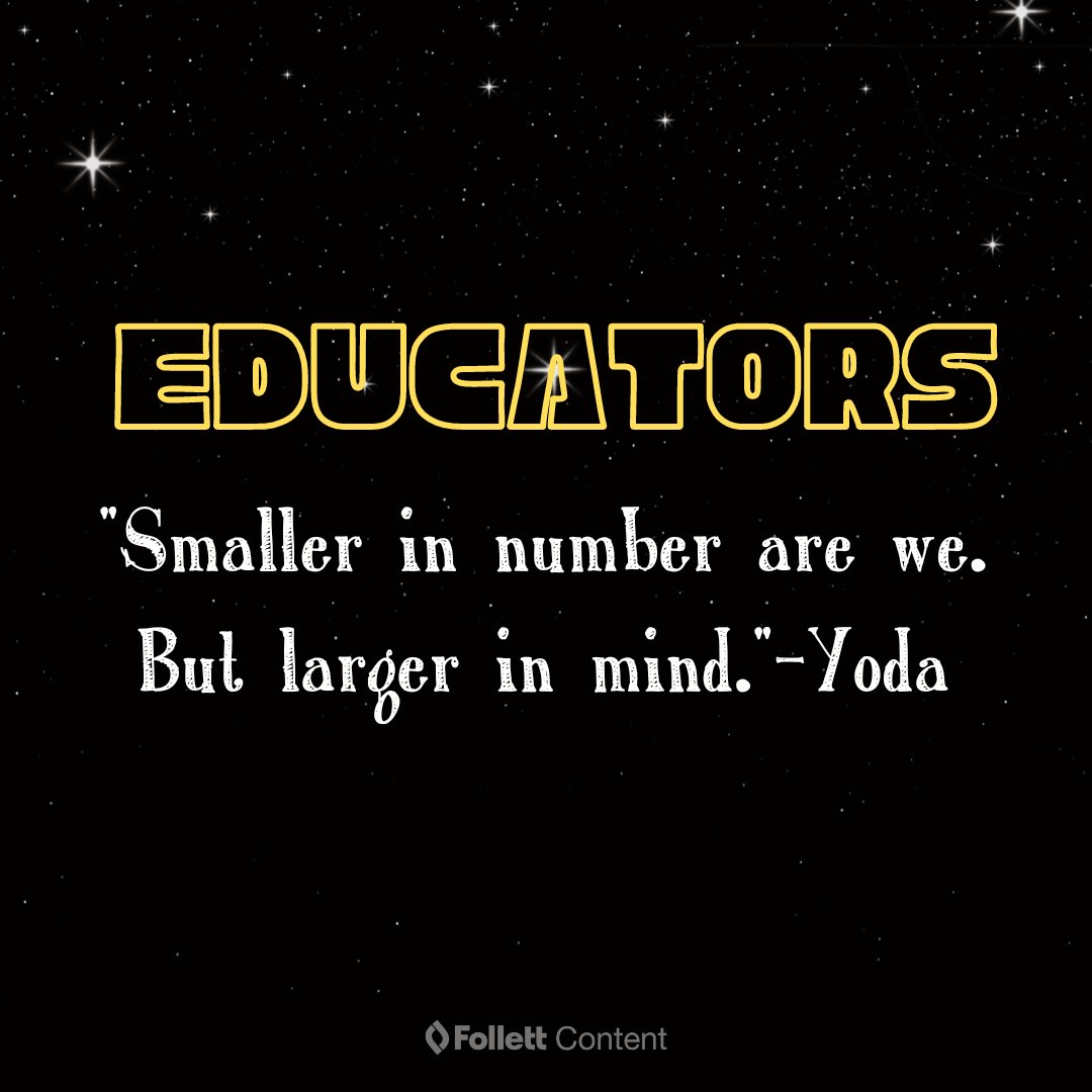 May the Fourth be With You ✨ 
.
#MayThe4thBeWithYou #StarWarsDay #JediTeacher #EdChat #TLChat