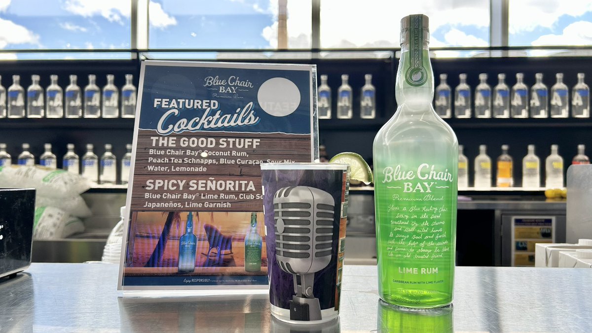 Make sure to grab a specialty cocktail from @BlueChairBayRum! Located at various bars throughout the stadium. #SunGoesDownTour