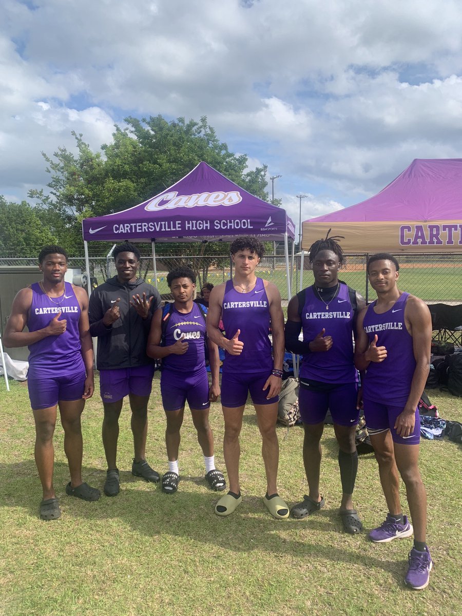 CHS Canes T&F (@coachtcanestf) on Twitter photo STATE QUALIFIERs! Men’s 4x100M relay and NEW SCHOOL RECORD! 42.15! <a href="/StephenRowser/">Stephen Rowser</a> <a href="/landoOTP/">Khristian Lando</a> <a href="/KendrickPrice4/">Kendrick Price⭐️</a> <a href="/BradyMarchese1/">Brady Marchese</a> <a href="/CalebCooley06/">Caleb Cooley™️</a> <a href="/lopez_quashawn/">Quashawn Lopez</a> ! <a href="/cvilleschoolsys/">Cartersville Schools</a> <a href="/BartowSportsZon/">Bartow Sports Zone</a> #canesgofastwithabaton! STATE QUALIFIERs! Men’s 4x100M relay and NEW SCHOOL RECORD! 42.15! <a href="/StephenRowser/">Stephen Rowser</a> <a href="/landoOTP/">Khristian Lando</a> <a href="/KendrickPrice4/">Kendrick Price⭐️</a> <a href="/BradyMarchese1/">Brady Marchese</a> <a href="/CalebCooley06/">Caleb Cooley™️</a> <a href="/lopez_quashawn/">Quashawn Lopez</a> ! <a href="/cvilleschoolsys/">Cartersville Schools</a> <a href="/BartowSportsZon/">Bartow Sports Zone</a> #canesgofastwithabaton!