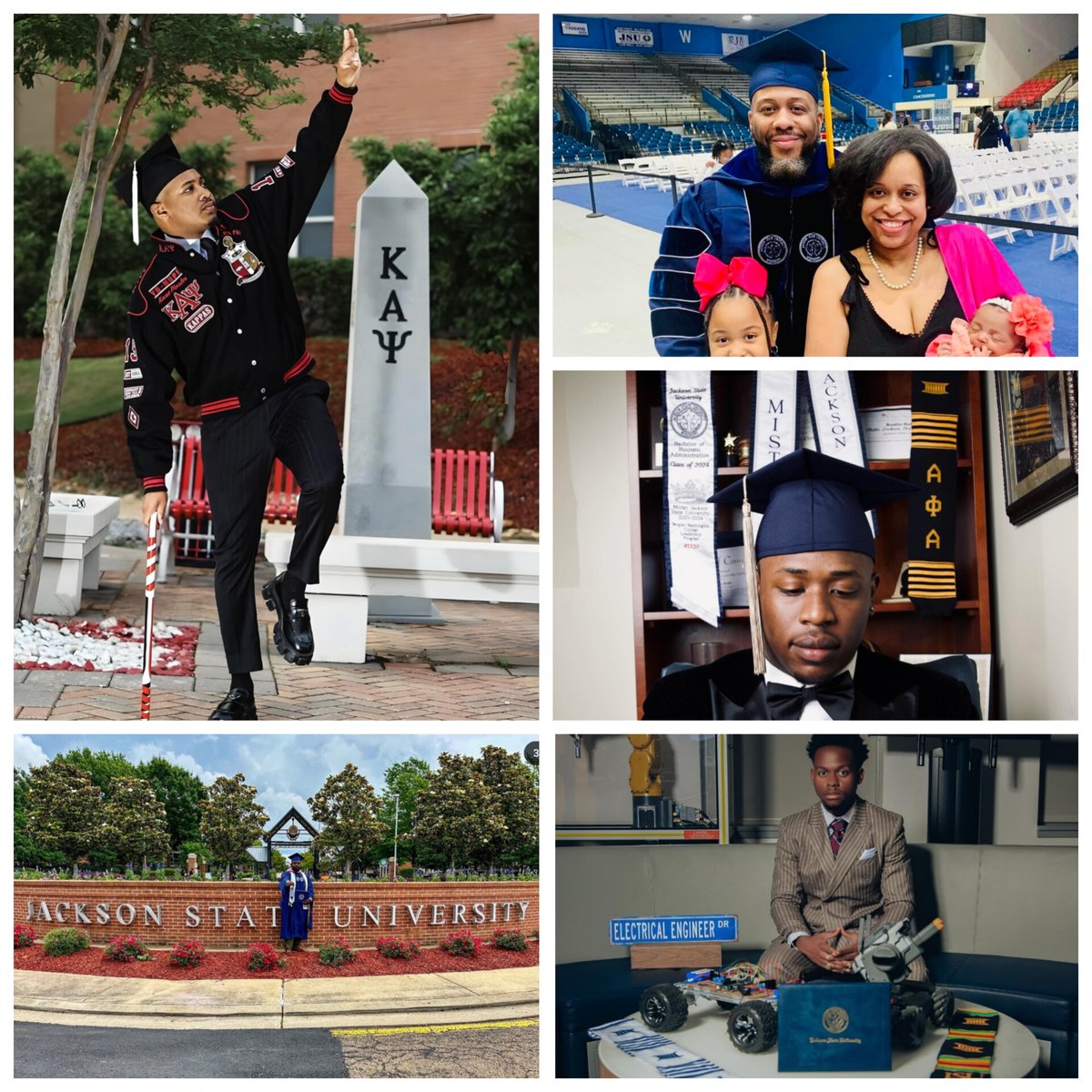 JBrooks02's tweet photo. #JSUGrad24: Jackson State University is the #1 producer of Black men with Baccalaureate, Masters and Doctoral degrees in Mississippi. Salute. βπΏ #TheeILove https://t.co/lD88XdIuFG