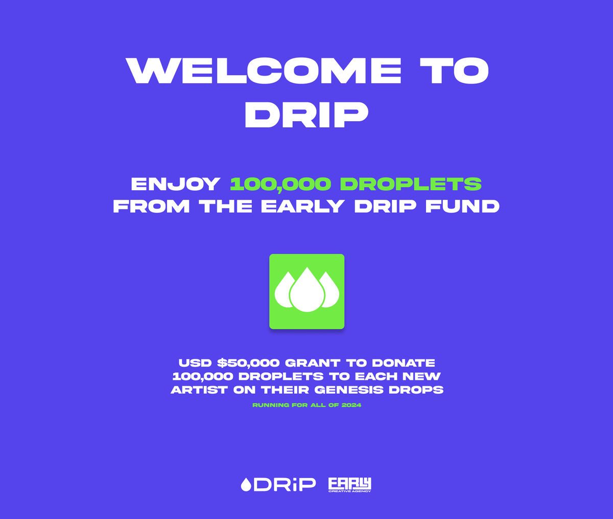 I just said thanks to @official_jamesj with 100000 Droplets on @drip_haus. Welcome to DRiP!