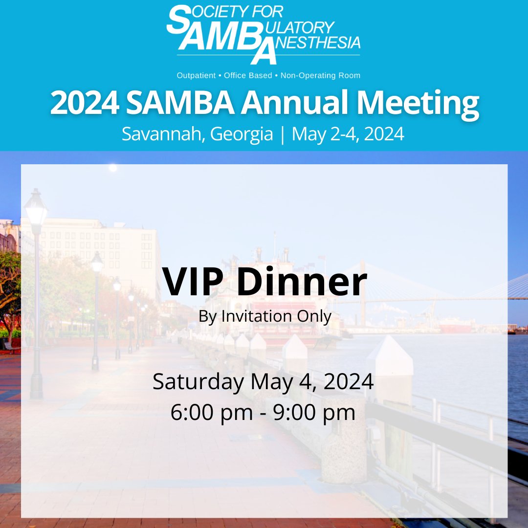 Tonight #samba24 is hosting a very special VIP Dinner at 6:00 pm in the Pulaski Room on the 1st Floor (invitation only).