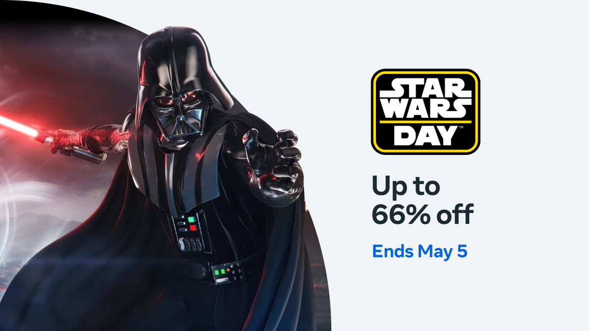 May the 4th be with you! Only one more day to get the best of Star Wars on Meta Quest for up to 66% off.  metaque.st/3UH2Exh