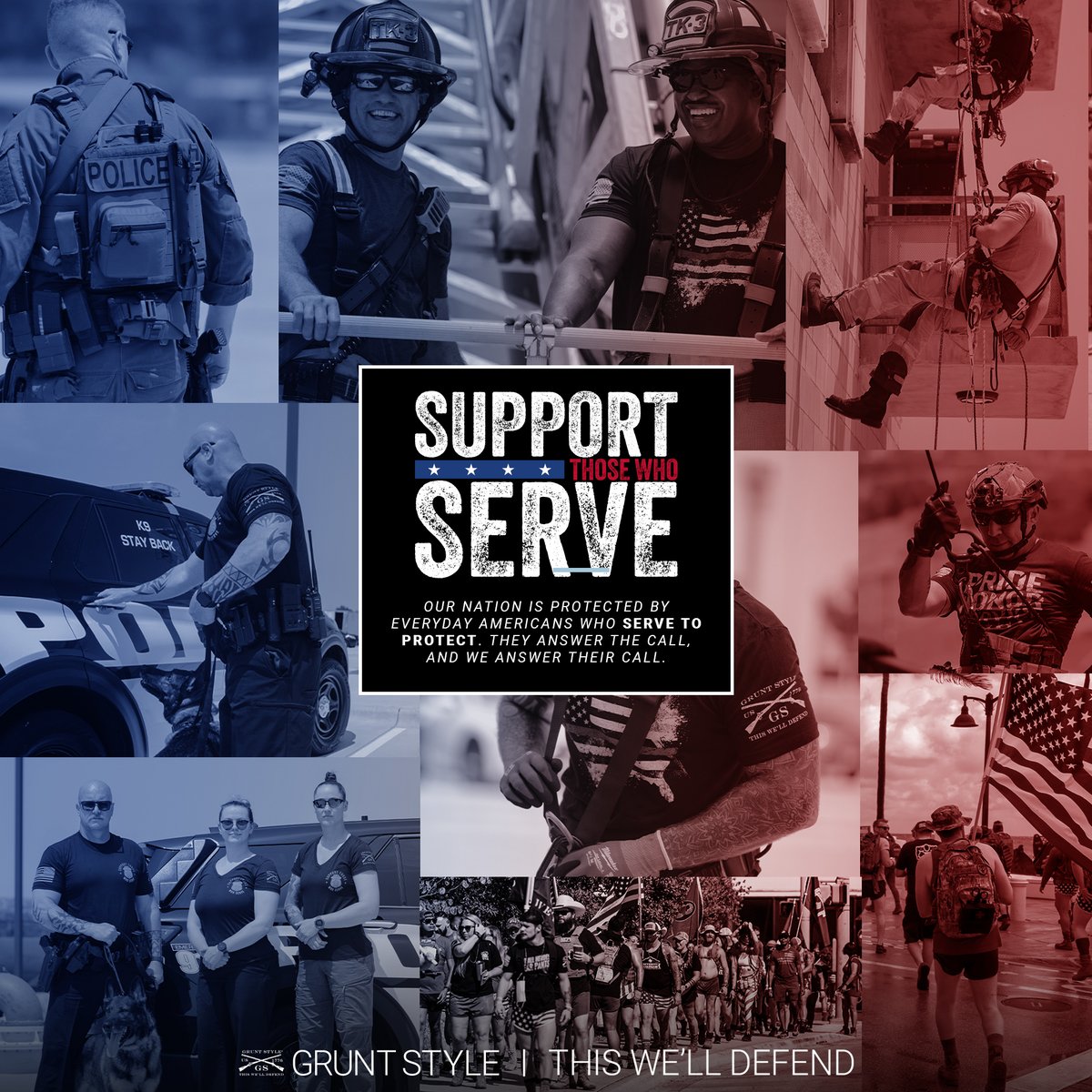 We want to see how you support those who serve. Drop a picture showing us how you support those who serve. Use the hashtags #STWS #gruntstyle. gruntstyle.com/pages/support-… #gruntstyle
