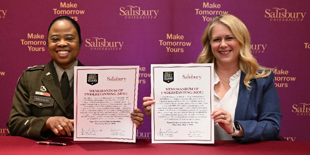 Salisbury University and the Maryland Army National Guard (MDARNG) have teamed for a groundbreaking educational partnership! 🤝✨ This initiative focuses on fostering enduring academic and mentorship programs with our College of Health and Human Services: bit.ly/3UsFWr9