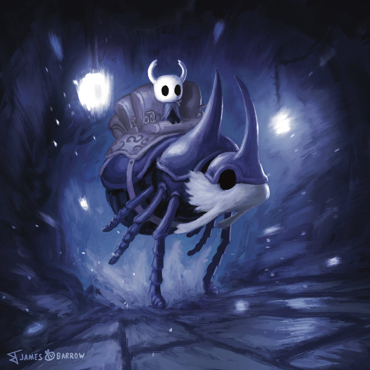 #HKAM24 Day 4: Stag - I love that the game’s fast travel system had a character and unfolding story all of its own.

#hollowknight #hollowknightart