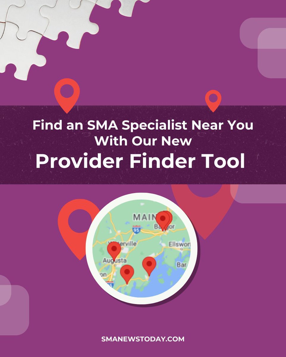 Looking for a new SMA specialist? Our locator tool helps you find providers conveniently near you. Check it out: bit.ly/4aY0tuK 

#SpinalMuscularAtrophy #SMAAwareness #SMACommunity #SMALife #LivingWithSMA