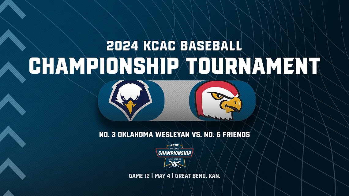 2024 KCAC Baseball Championship Tournament — No. 3 @OKWUeagles vs. No. 6 @FriendsFalcons (3:30 PM CST) #KCACbsb Tickets: bit.ly/3xEtTiW Live Stream: bit.ly/3JSSVgV Live Stats: bit.ly/3w8ISkW @NAIA @NAIABall @exploregbks