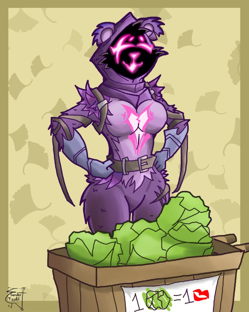 Raven Team Leader is selling cabbages.✨ 

#RavenTeamLeader #Fortnite #Fortniteart #Fanarts #furry #furryartist #digitalart #ArtistOnTwitter