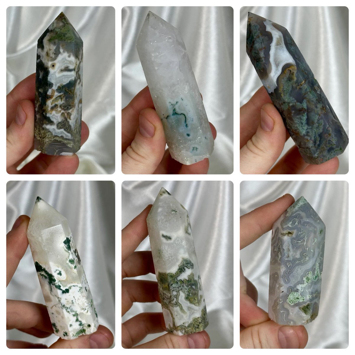 Yesterday’s restock started with 25 Moss Agate towers - we’re down to only 6 now! These beauties are only $12-$17 🪴

🔗⬇️