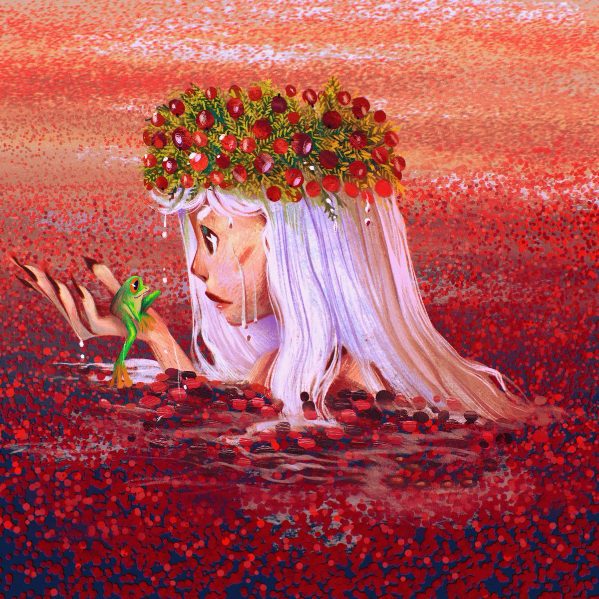Quick cranberry mermaid #mermay #mermay2024