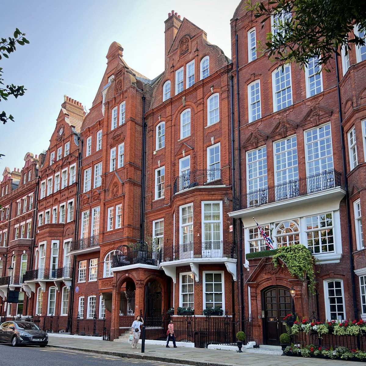 Some of the gorgeous red brick houses in Cadogan Square, London