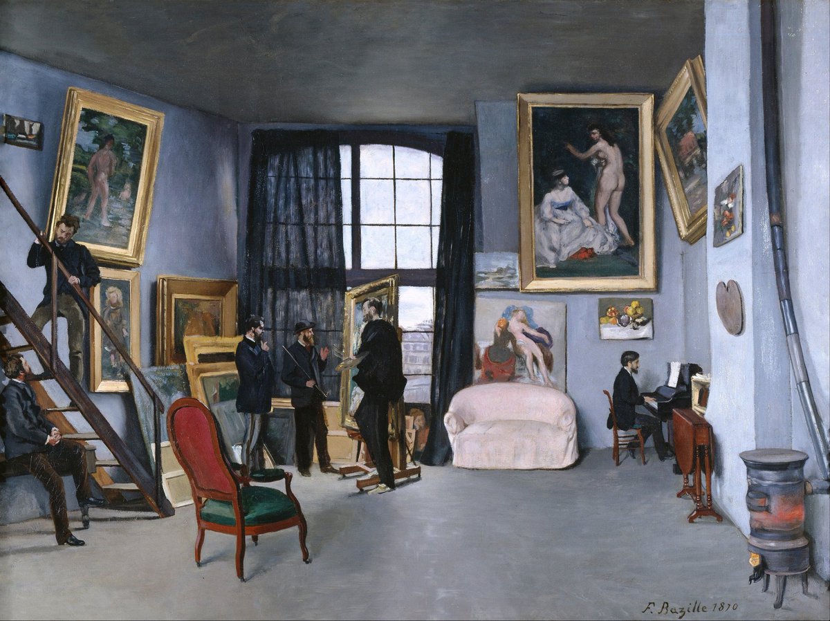 Frédéric Bazille ( France,1841-1870): “L'Atelier de Bazille,rue de la Condamine”.