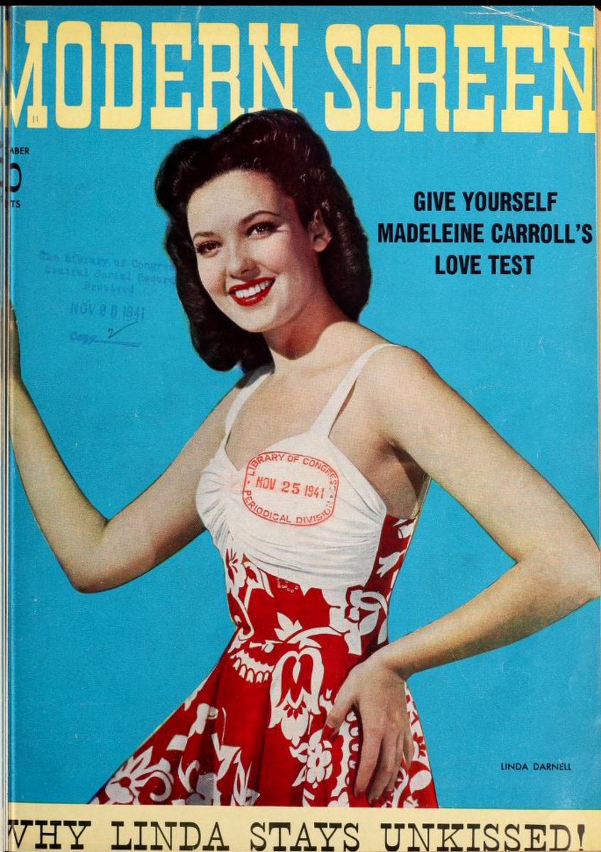 1941 Linda Darnell cover MODERN SCREEN