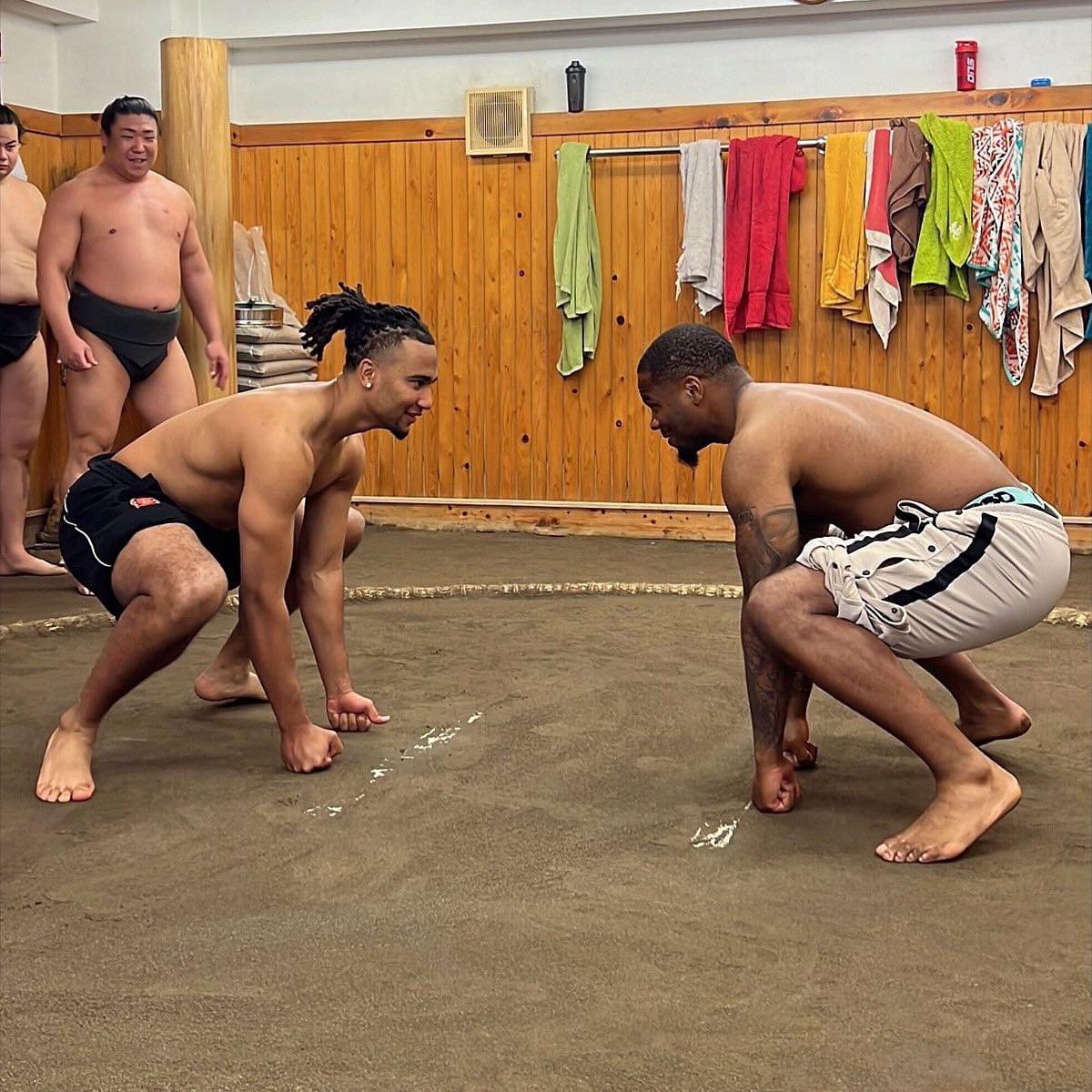 Houston Texans CJ Stroud and Dallas Cowboys Micah Parsons learning SUMO