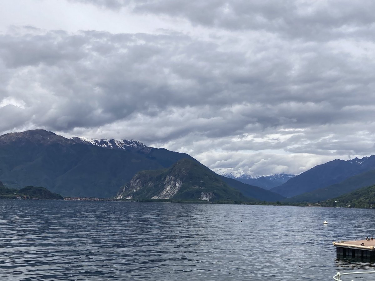 Gathering clouds over Lake Maggiore. #Italy