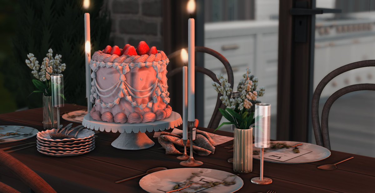 Who's joining me for a slice of cake? 🍰 #TheSims4 #ShowUsYourBuilds