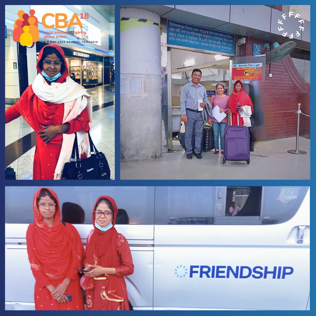 friendship_ngo's tweet photo. Bidding farewell to her sister Rokeya at the airport's entrance, #FloodVolunteer Shahazadi Akter commenced her journey towards #CBA18 with @KaziAmdadbd and Sabrina Nizam.
#LLA #SavingLives @IIED @runakhan_ed https://t.co/Y47v1v0qxr
