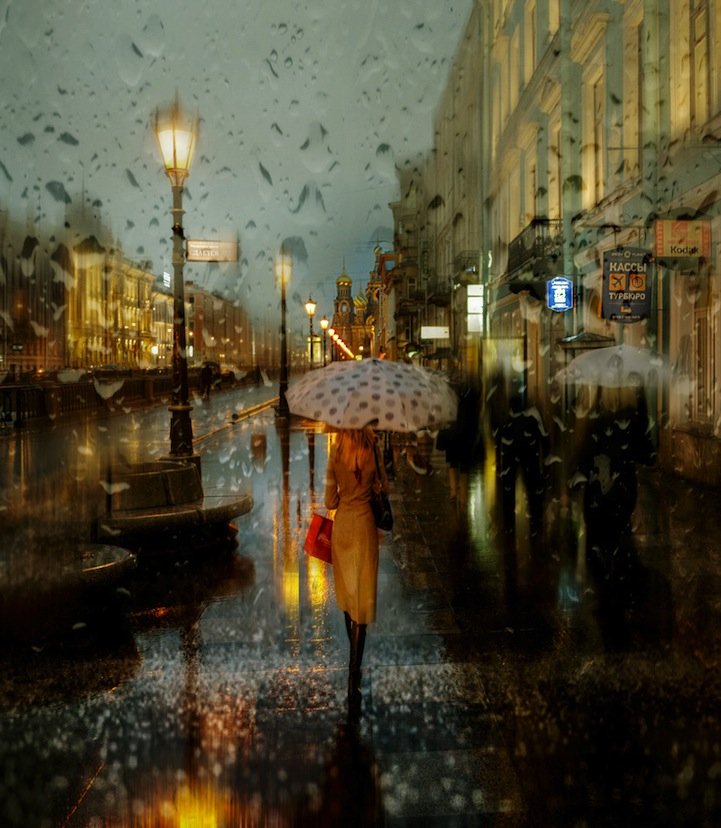 #BuonaSerataInPoesia ✨✨✨ E piove in petto una dolcezza inquieta. ✒️ Eugenio Montale #VentagliDiParole 🌟 🎨 Eduard Gordeev