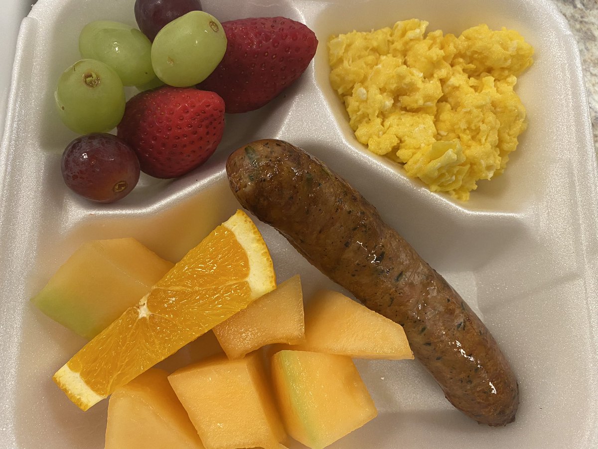 May the 4th be filled with healthy choices. Chicken Sausage infused with Spinach, Scrambled Eggs with Cheese and Fresh Fruit. #saturdaymorning #food #highprotein #LowCarb #breakfast #healthychoices